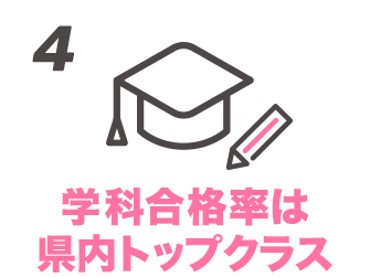 4 学科合格率は県内トップクラス